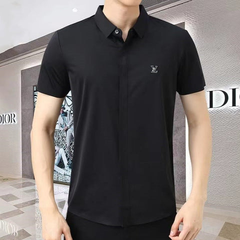 Elegant Style With  Initial Log Half Sleeve Shirt
