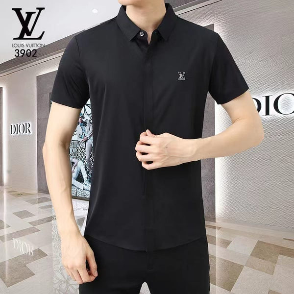 Elegant Style With  Initial Log Half Sleeve Shirt