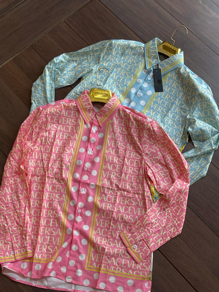 Latest Polka Dots Pattern Shirt For Men