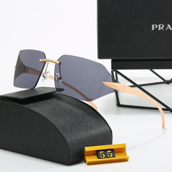 Fashionable Rimless Rectangle Sunglasses for Men