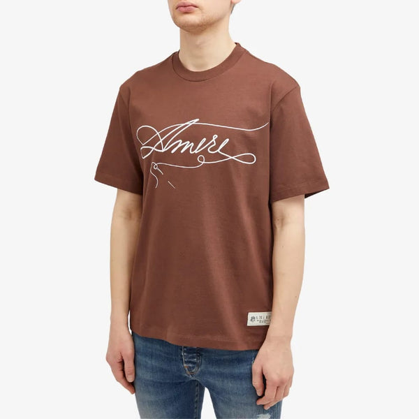 Premium Stitch logo-Print Drop Shoulder T-shirt