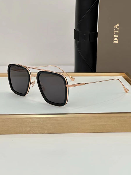 Luxury Thin Metal  Designer Square Fame Sunglass