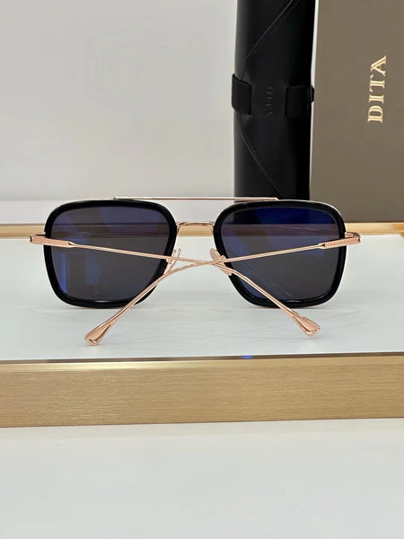 Luxury Thin Metal  Designer Square Fame Sunglass