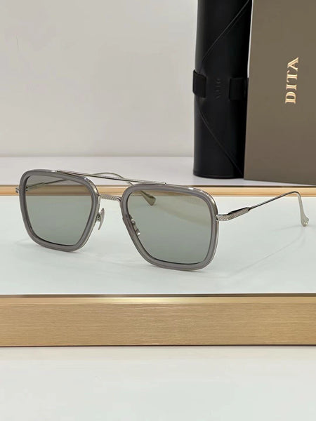 Luxury Thin Metal  Designer Square Fame Sunglass