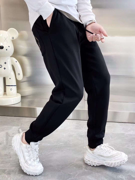 Premium  Branded  Drawstring Closure Black Track Pant