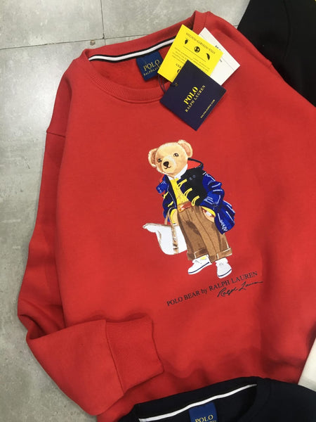 Luxury  Bear Fleece Crewneck Sweatshirt