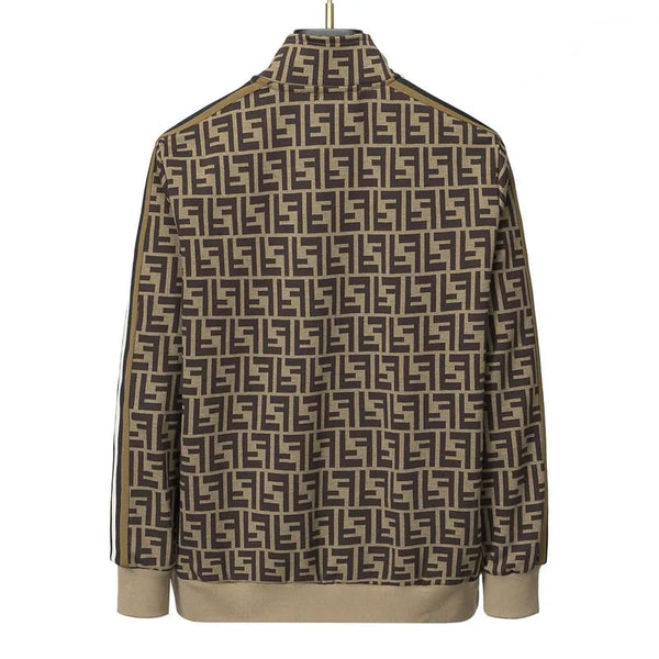 Brown Monogram Print Imported Premium Tracksuit