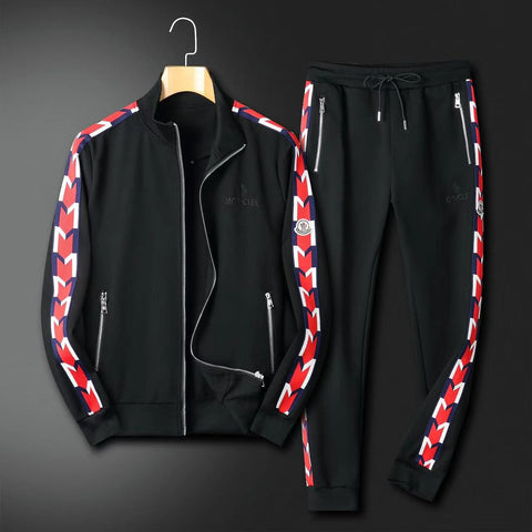 Black  Monogram Print Imported Premium Tracksuit