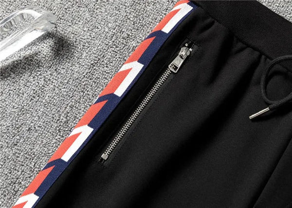 Black  Monogram Print Imported Premium Tracksuit