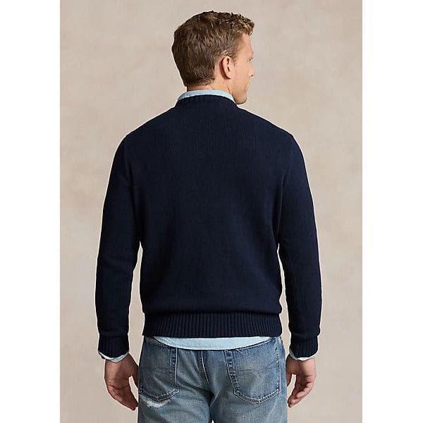 Premium  Men Navy Polo Bear Sweater