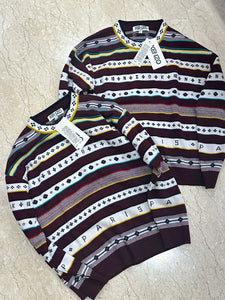 Imported Striped Wool Pullover