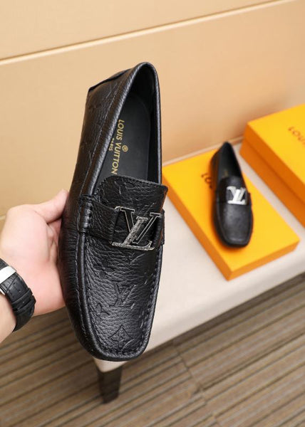 Imported Black Monogram Logo Loafers