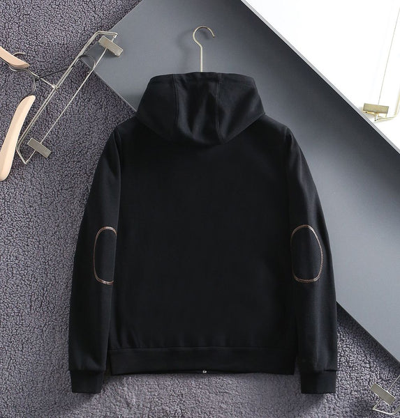 Panelled Zip-Front Hoodie For Men