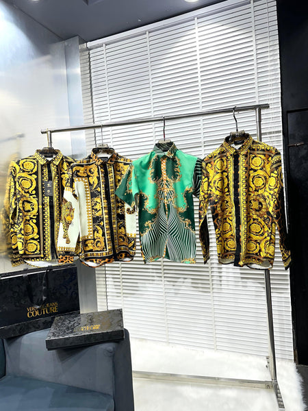 Imported  Baroque-Print CELEBRITY Fame Shirts