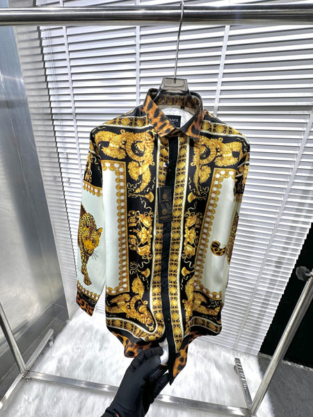 Imported  Baroque-Print CELEBRITY Fame Shirts