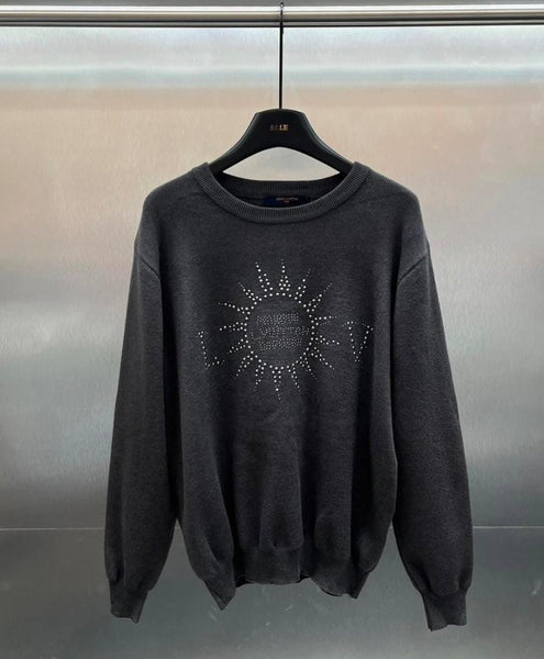 Embellished Long-Sleeved Merino Wool Crewneck