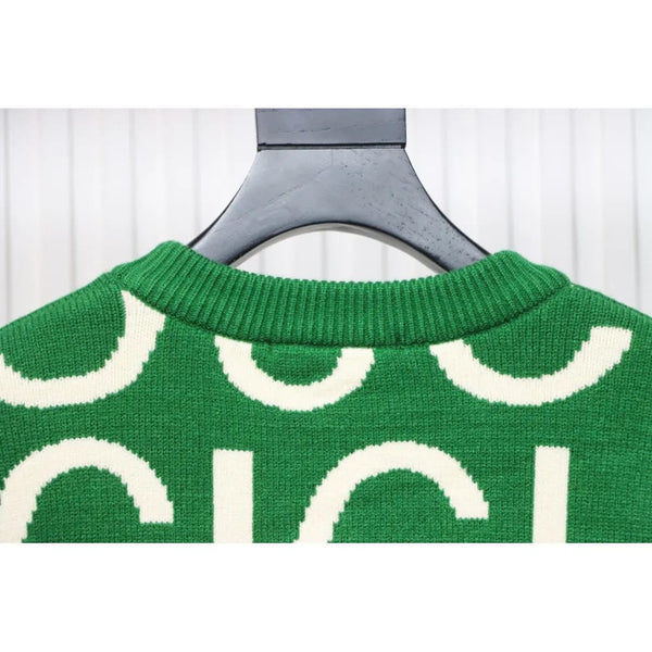 Luxury Logo-Intarsia Wool Jumper