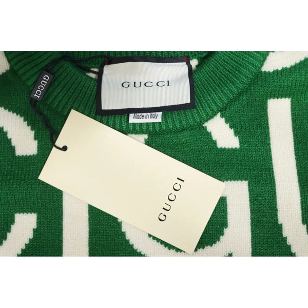 Luxury Logo-Intarsia Wool Jumper