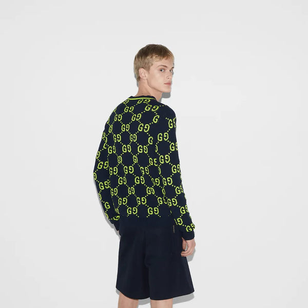 Premium GG Knitted Jacquard  Crewneck  Sweater