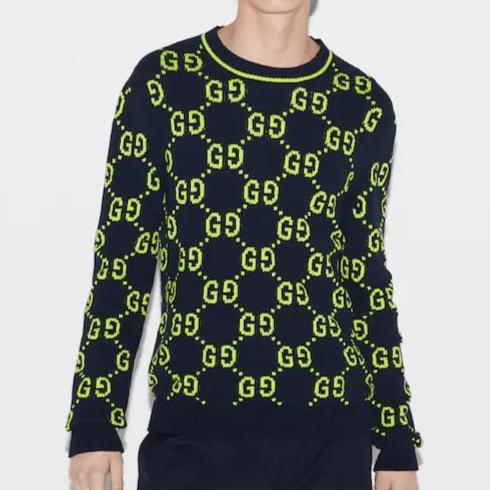 Premium GG Knitted Jacquard  Crewneck  Sweater