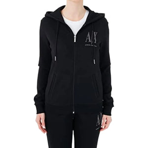 Branded Logo-Print Zip-Up Hoodie Track set For Women