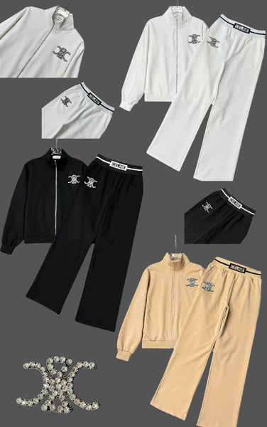 Premium Women's Tracksuit With Embellished Logo