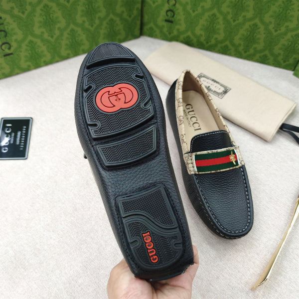 Bee Logo With Web Strap Loafers