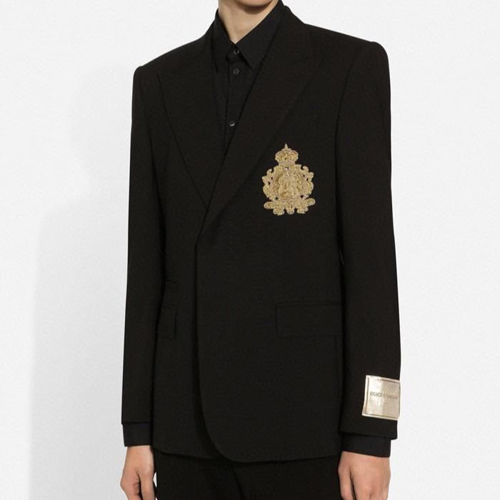 Luxury  Logo-Badge Blazer