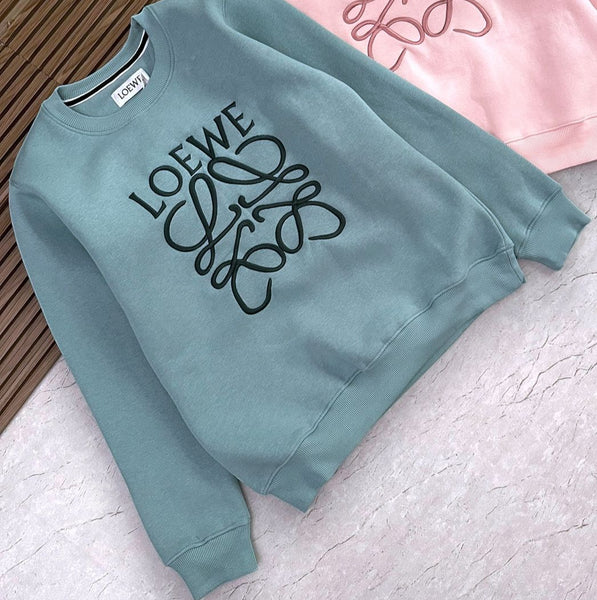 Premium Logo-Embroidered Crew-Neck Sweatshirt