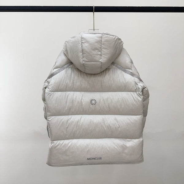 Luxury  White Hooded Down Padded Jacket