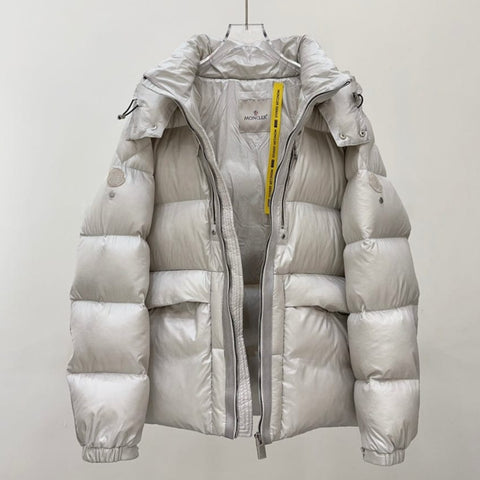 Luxury  White Hooded Down Padded Jacket