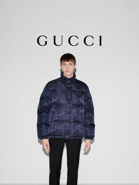 Luxury  Logo-Jacquard Quilted Shell Down Jacket