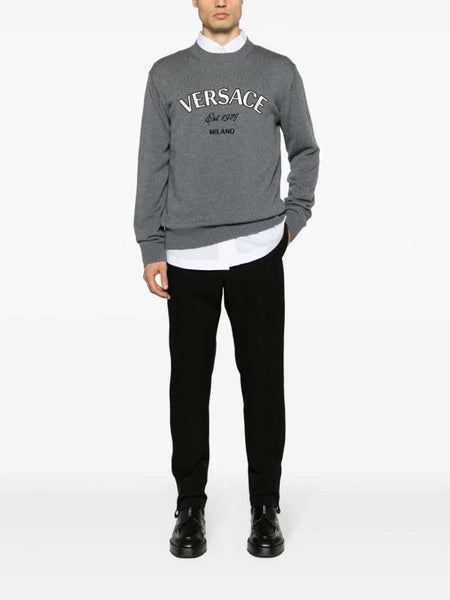 Premium Milano Stamp Embroidered Wool Jumper