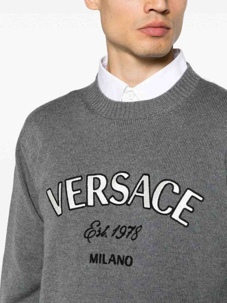 Premium Milano Stamp Embroidered Wool Jumper