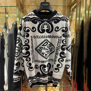 Premium All Over Logo-Print Woolen Pullover