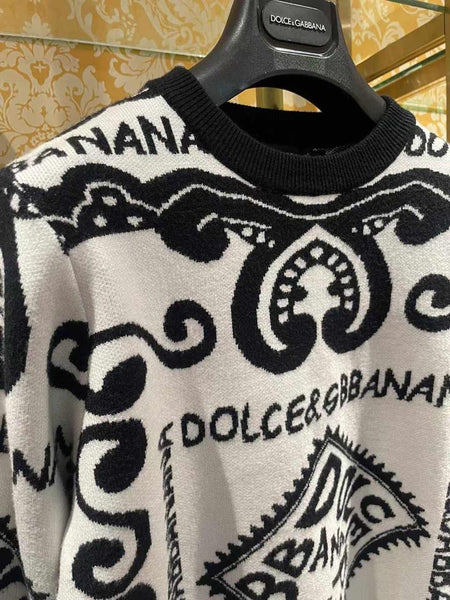 Premium All Over Logo-Print Woolen Pullover