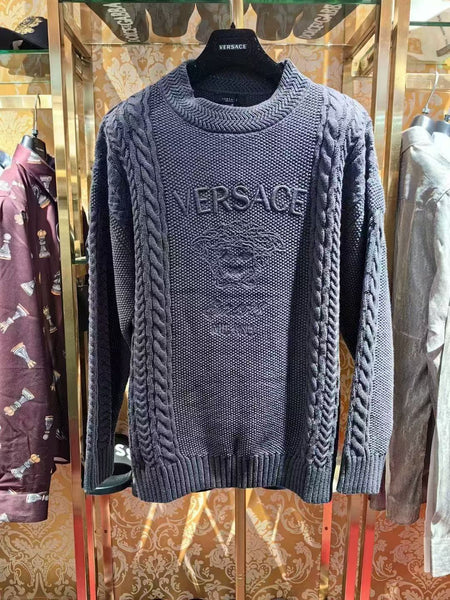 Imported Medusa Milano Cable-Knit Pullover