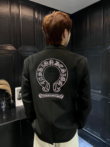 Imported  & Exclusive  Black Blazer with Embroidered brand Logo