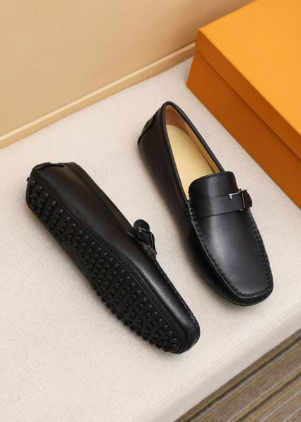 Premium Loafers With Metal Brand Logo