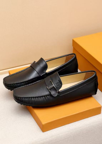 Premium Loafers With Metal Brand Logo