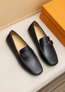 Premium Loafers With Metal Brand Logo