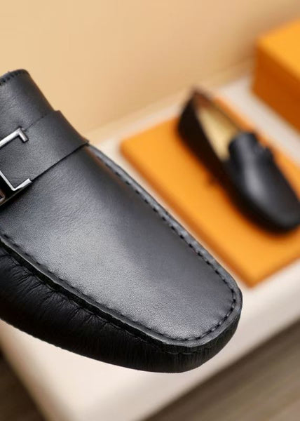 Premium Loafers With Metal Brand Logo