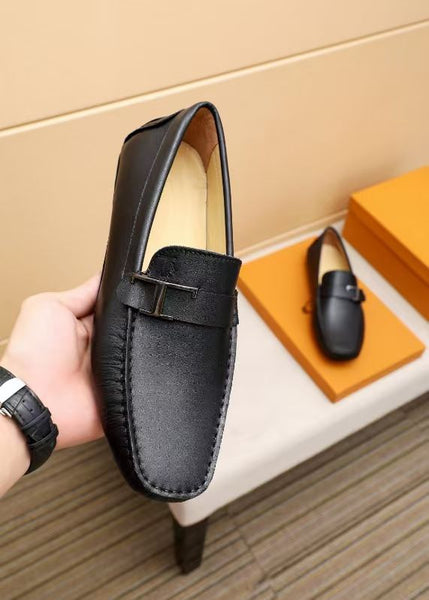 Premium Loafers With Metal Brand Logo