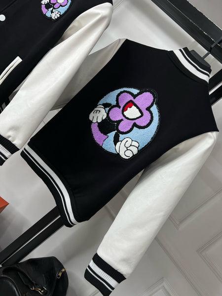 Premium Logo-Patch Varsity Jacket For Kids