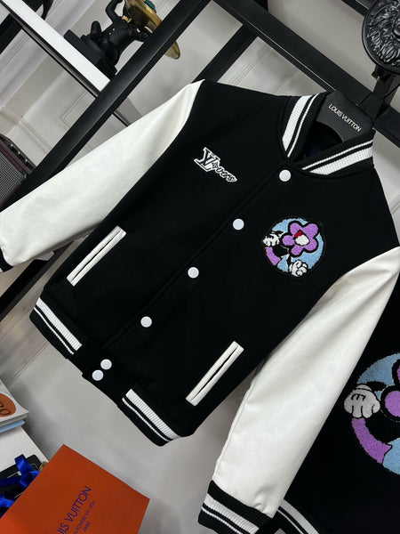 Premium Logo-Patch Varsity Jacket For Kids