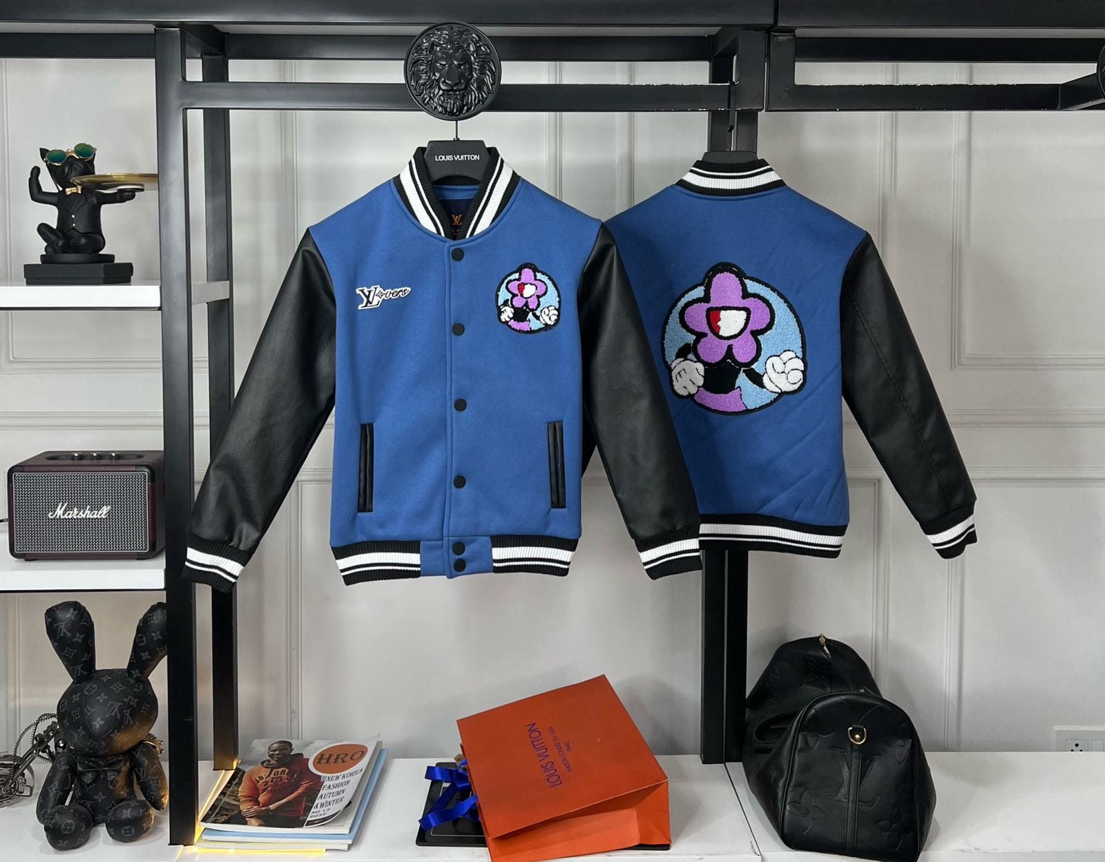 Premium Logo-Patch Varsity Jacket For Kids