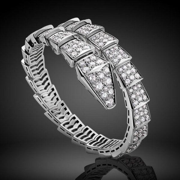 Round Brilliant Diamonds CutSerpent Viper Bracelet