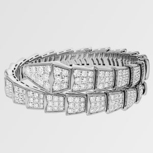 Round Brilliant Diamonds CutSerpent Viper Bracelet