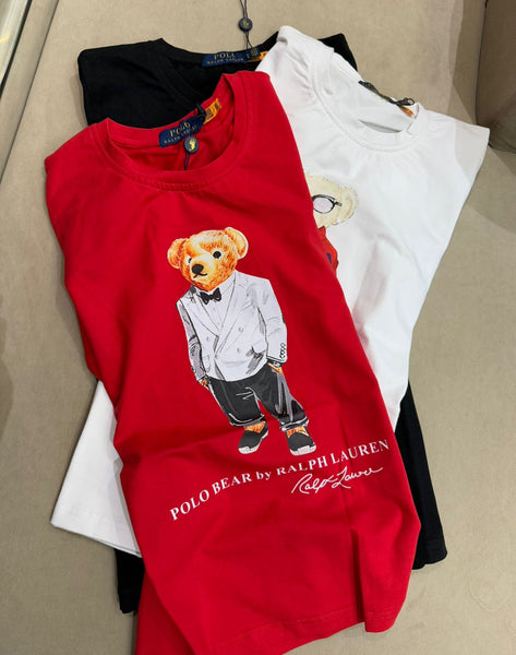 Premium  bear Printed Round Neck T-shirt