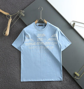 Luxury  Lettering Oversize Eagle Pattern T-Shirt